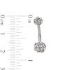 Thumbnail Image 1 of Stainless Steel Crystal Belly Button Ring - 14G 3/8"