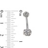 Thumbnail Image 2 of Stainless Steel Crystal Belly Button Ring - 14G 3/8"