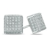 Sterling Silver CZ Square Studs
