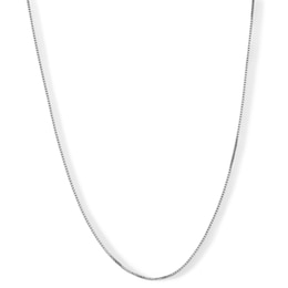 Made in Italy 015 Gauge Box Chain Necklace in Solid Sterling Silver - 24&quot;