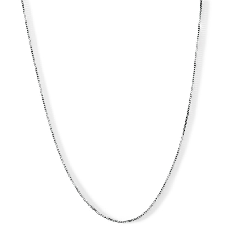 Made in Italy 015 Gauge Box Chain Necklace in Solid Sterling Silver - 24"