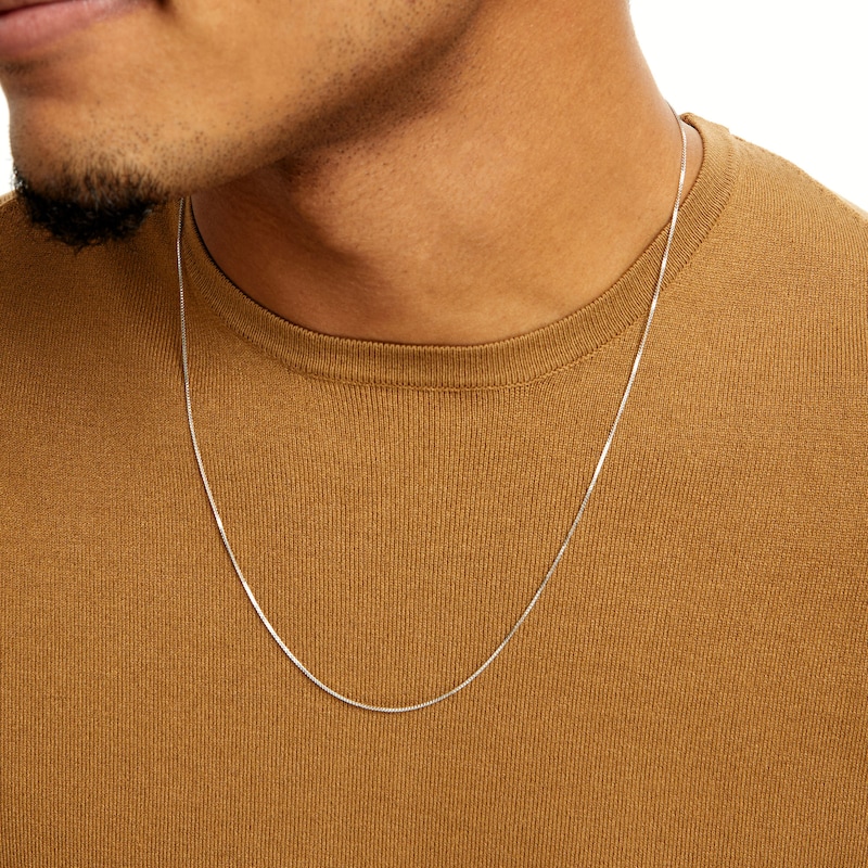 Main Image 2 of Sterling Silver Box Chain Made in Italy - 24"