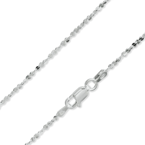 Sterling Silver 050 Gauge Twisted Serpentine Chain Necklace