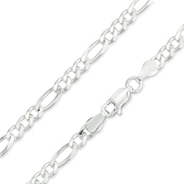 Made in Italy 100 Gauge Figaro Chain Necklace in Solid Sterling Silver - 26&quot;