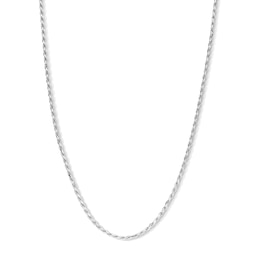 Sterling Silver Diamond-Cut Rope Chain Made in Italy - 22"