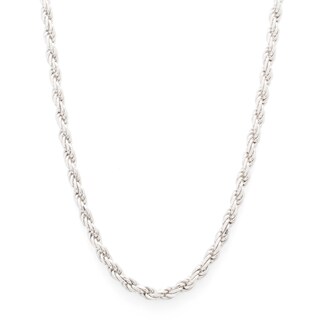Made in Italy 100 Gauge Rope Chain Necklace in Sterling Silver - 26"