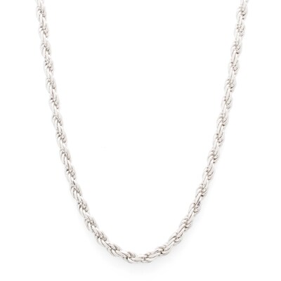 Made in Italy 100 Gauge Rope Chain Necklace in Sterling Silver - 26"