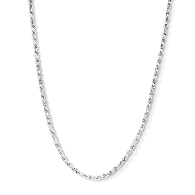 Main Image 1 of Sterling Silver Rope Chain Made in Italy - 28"