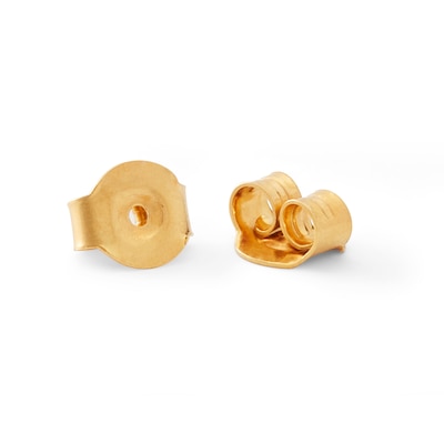 18K Gold Plate 1/20 CT. T.W. Diamond Square Studs