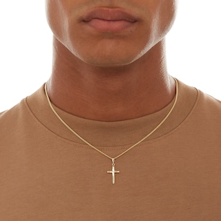 Made in Italy Diamond-Cut Cross Charm in 10K Gold