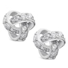 Thumbnail Image 0 of Cubic Zirconia Love Knot Stud Earrings in Sterling Silver