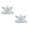 Thumbnail Image 0 of Marquise Cubic Zirconia Butterfly Stud Earrings in Sterling Silver