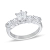 Cubic Zirconia Five Stone Ring in Sterling Silver - Size 7