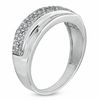 Thumbnail Image 2 of 1/8 CT. T.W. Diamond Crossover Wedding Band in Sterling Silver