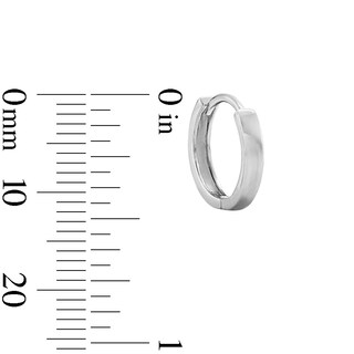 Solid Sterling Silver 8mm Huggies