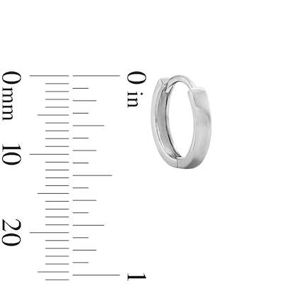 Solid Sterling Silver 8mm Huggies