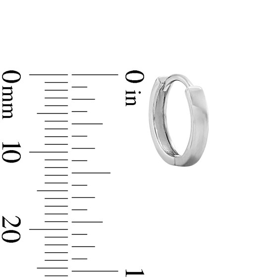 Solid Sterling Silver 8mm Huggies