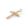 Thumbnail Image 1 of Cubic Zirconia Heart Cross Charm in 10K Solid Gold