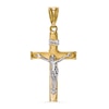 Thumbnail Image 1 of Crucifix Necklace Charm in 10K Two-Tone Gold