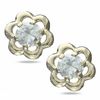 Thumbnail Image 0 of Cubic Zirconia Flower Earrings in 10K Gold