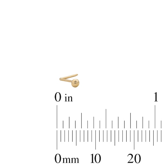 14K Gold Nose Ring Set - 24G