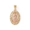 Thumbnail Image 1 of Oval Scalloped Our Lady of Guadalupe Charm in 10K Solid Two-Tone Gold