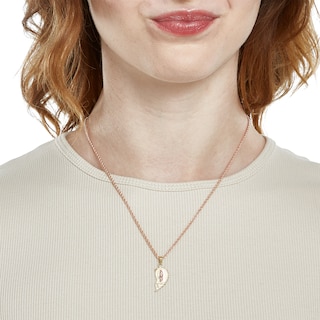 "Te Amo" Breakable Heart Cross Charm in 10K Two-Tone Gold