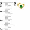 3mm Lab-Created Emerald Heart Earrings in 10K Gold