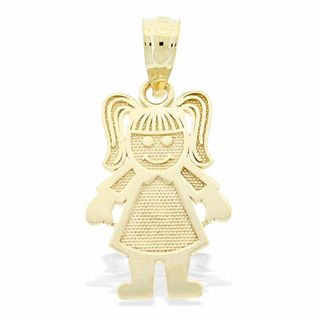 Little Girl Charm in 10K Gold