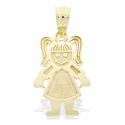 Little Girl Charm in 10K Gold