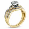 1/3 CT. T.W. Composite Diamond Infinity Shank Bridal Set in 10K Gold