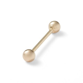 10K Gold Tube Barbell - 14G