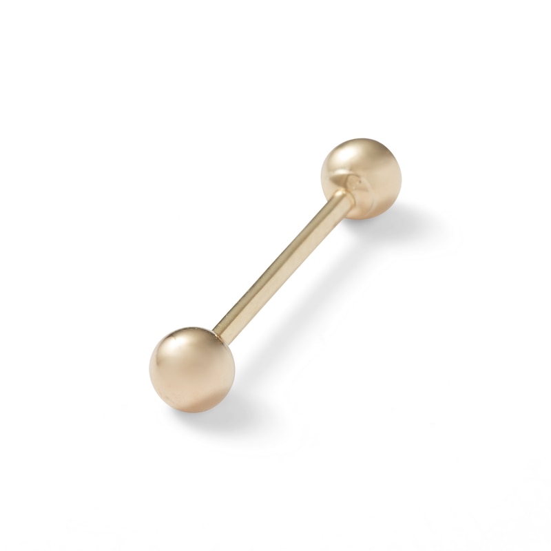 Main Image 1 of 10K Gold Tube Barbell - 14G