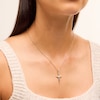 Thumbnail Image 2 of Textured Crucifix Two-Tone Necklace Charm in 10K Solid Gold
