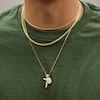 Thumbnail Image 3 of Textured Crucifix Two-Tone Necklace Charm in 10K Solid Gold