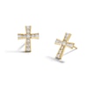 Thumbnail Image 1 of Cubic Zirconia Cross Earrings in 10K Gold