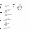 Thumbnail Image 2 of 6mm Heart-Shaped White Topaz and Cubic Zirconia Stud Earrings in 10K Gold