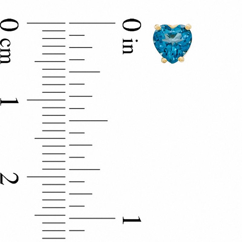 Main Image 2 of 5mm Blue Topaz Stud Earrings in 10K Gold