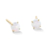 Thumbnail Image 0 of 4mm Lab-Created Opal Stud Earrings in 10K Gold