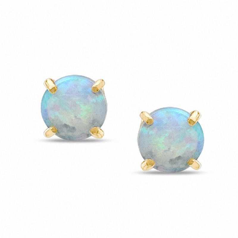 10k gold opal earrings discount