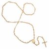 Thumbnail Image 2 of Rosary Necklace Made with Champagne Crystals in Brass with 14K Gold Plate - 24"