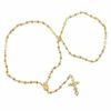 Thumbnail Image 2 of Rosary Necklace in Brass with 14K Gold Plate - 24"