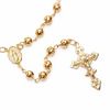 Thumbnail Image 1 of Rosary Necklace in Brass with 14K Gold Plate - 26"