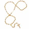 Thumbnail Image 2 of Rosary Necklace in Brass with 14K Gold Plate - 26"