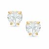 Thumbnail Image 1 of 5mm Heart-Shaped White Topaz Stud Earrings in 10K White Gold