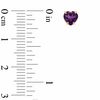 Thumbnail Image 2 of 5mm Heart-Shaped Amethyst Stud Earrings in 10K White Gold