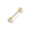 Thumbnail Image 1 of 10K Solid Gold CZ Basic Barbell - 14G