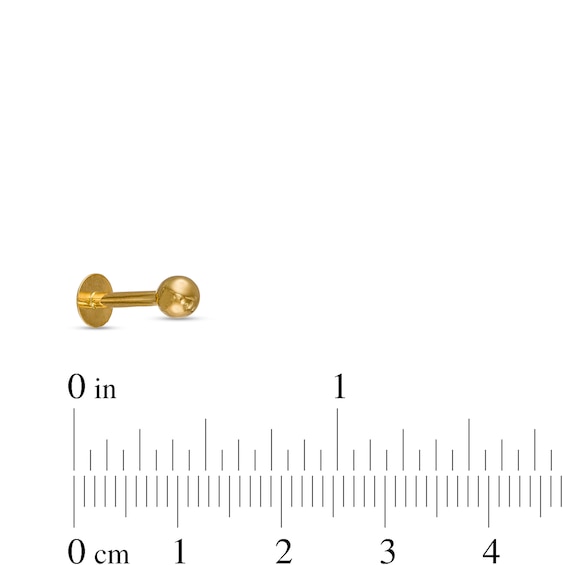 014 Gauge Labret in 10K Gold