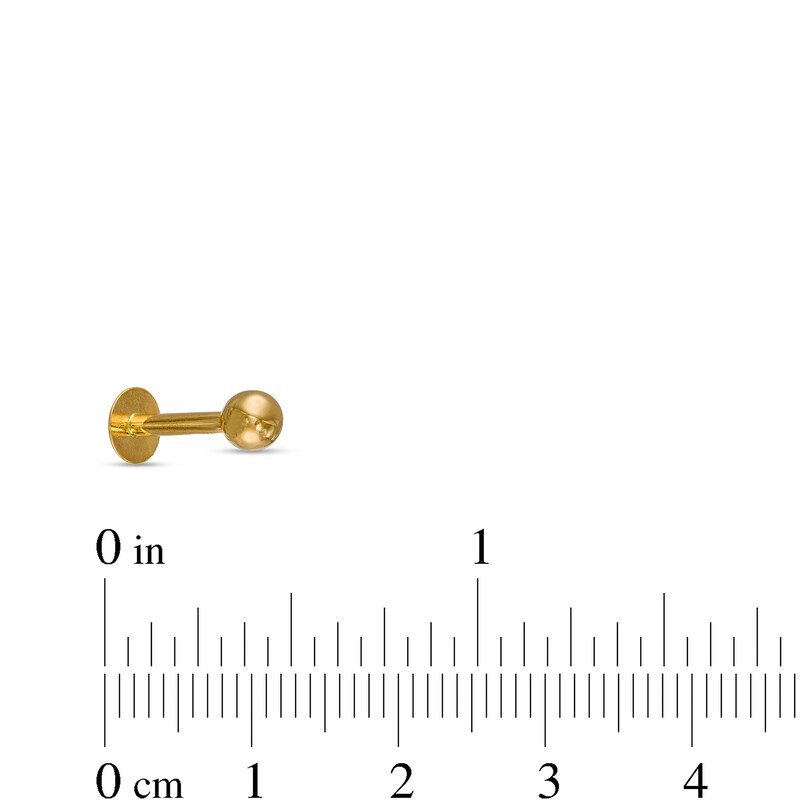 014 Gauge Labret in 10K Gold