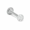 Thumbnail Image 1 of 016 Gauge Labret with Crystals in Stainless Steel